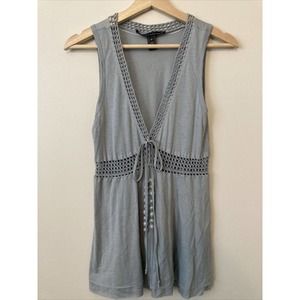 robert rodriguez blue crochet top medium